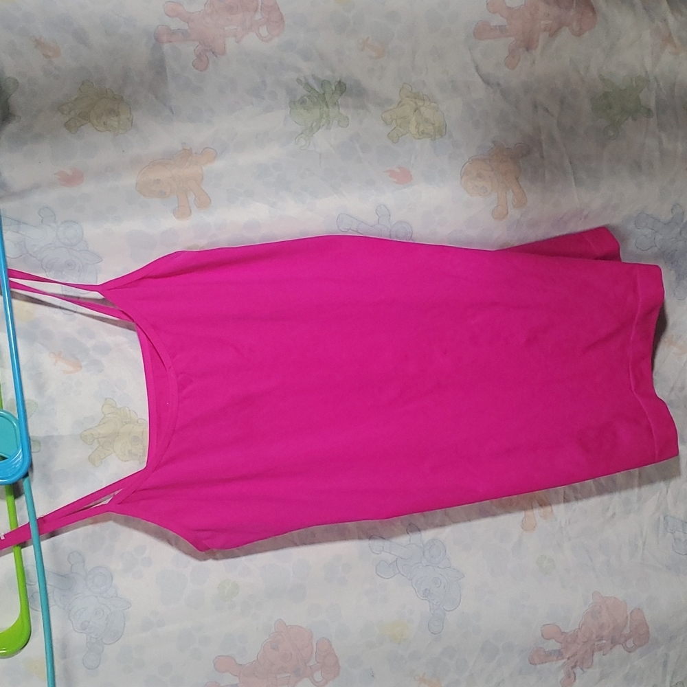 Pink spaghetti strap xl